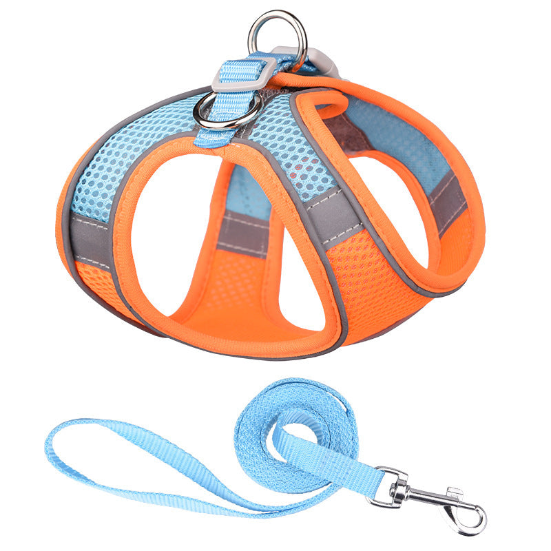 Vest-style Pet Harness Reflective Breathable Dog Hand Holding Rope Leash GO Buy