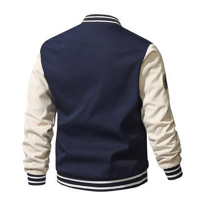 Retro Baseball Uniform Men's Thickened Loose Casual Jacket GO buy