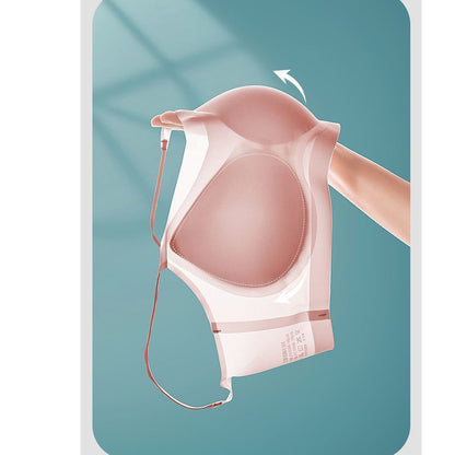 Summer Ultra Thin Ice Silk Seamless Underwear Women's Thin Shoulder Strap Strap Underwear Thin Breathable Ice Silk Beauty Back Sleep Bra GO buy