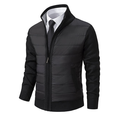 Stand Collar Fleece-lined Thickened Men's Coat GO buy