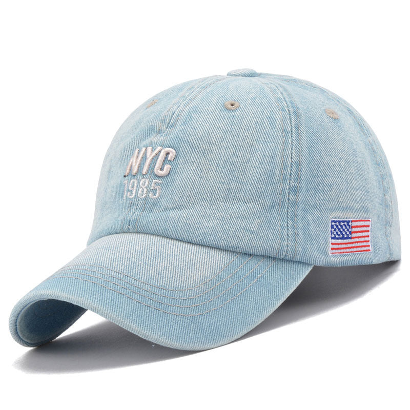 Hat Men's Denim Baseball Peaked Cap Gobuy Fashion