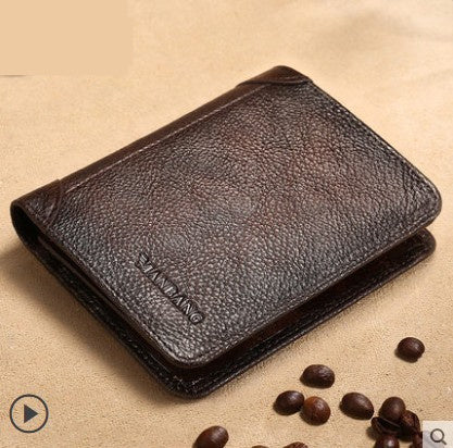 Cross Border New Leather Men's Wallet GO Buy