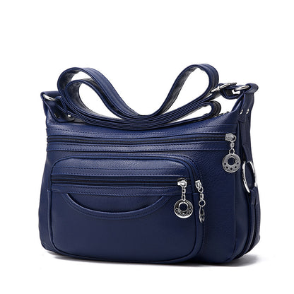 Women Work Bag Multi-pocket Messenger Bag With Zippers Daily Crossbody Bag GO Buy