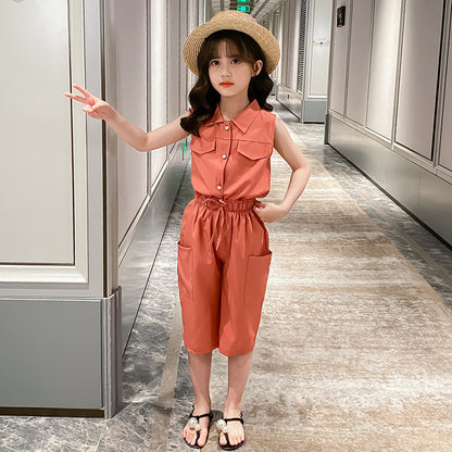 Two-piece Suit Girl Western Style Children Tooling Fashionable Princess GO buy
