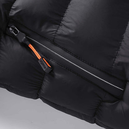 Trendy short padded coat with thick fur collar GO buy