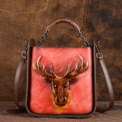 Hand Rubbed Color Embossed Ladies Handbag GO Buy
