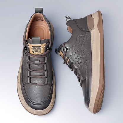 Autumn New Men's Leather Breathable Soft Sole Sneakers GO Buy