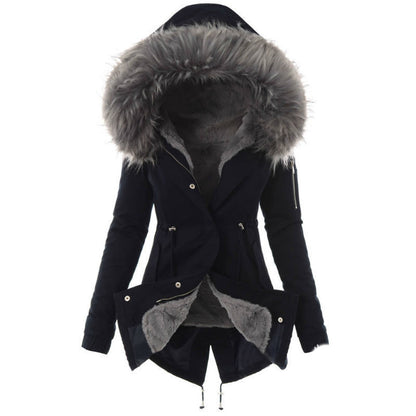 Fur collar cotton jacket GO buy