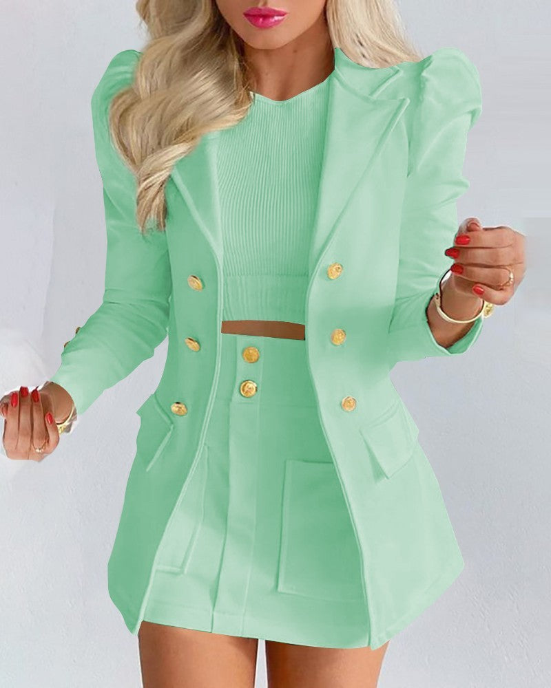 Fashion Solid Color Casual Suits Women's GO buy