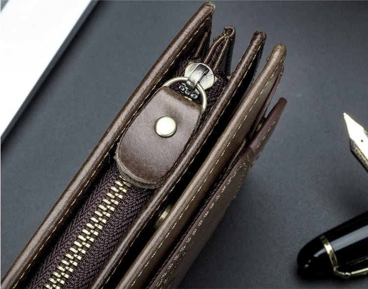 First layer cowhide men's leather wallet GO Buy