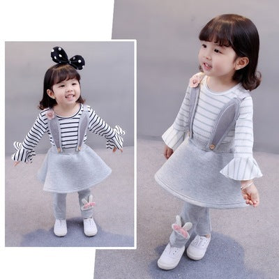 Korean three-piece cotton suit for infants and children GO buy