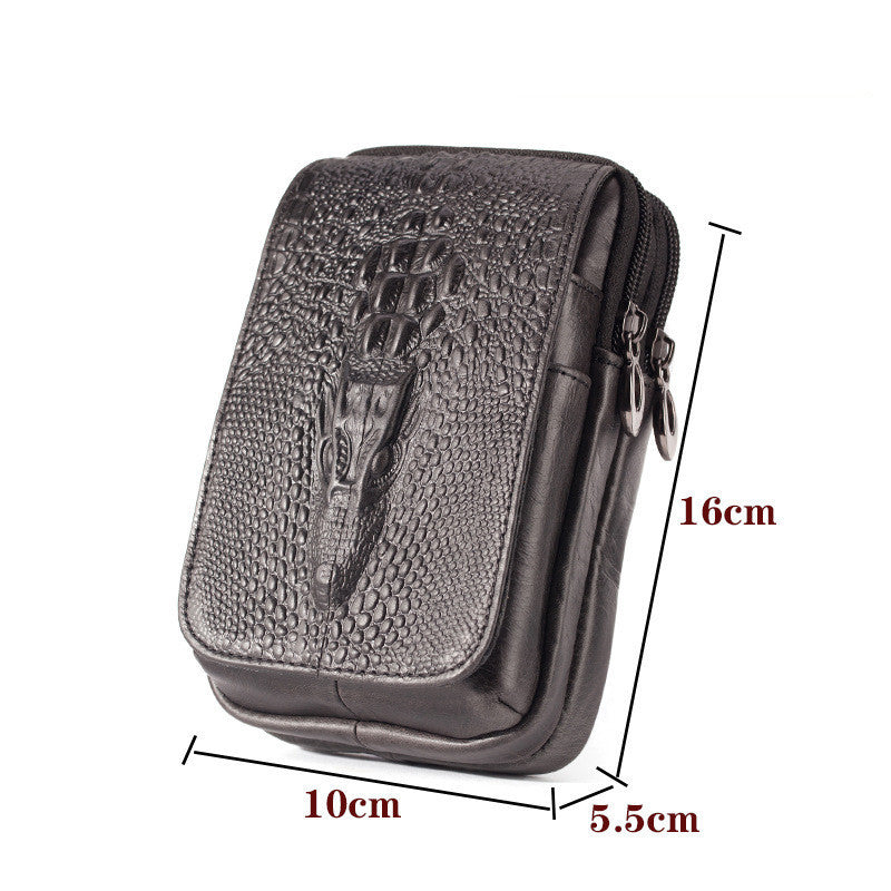 Leather Men's Mobile Phone Pockets Vertical Multi-function GO Buy