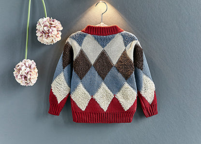 Girls Casual Fashion Pullover Sweater Plaid GO buy