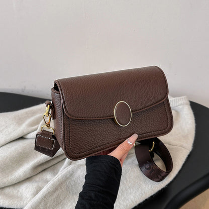 Fashion Small Square Bag All-matching Wide Shoulder Strap Shoulder Bag GO Buy