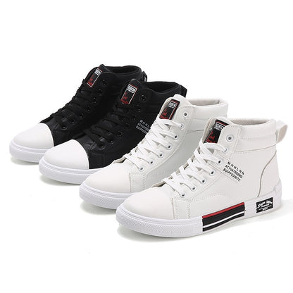 White Men Casual  Tennis Comfortable Lace-up Leather Casua Walking Shoes GO Buy