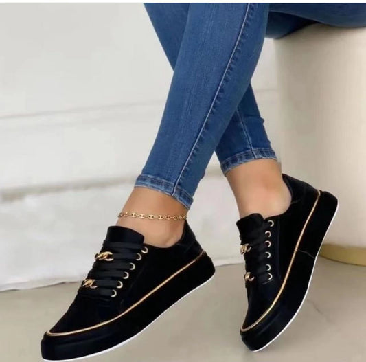 Women's Platform Chain Sports Style Low-top Shoes GO buy