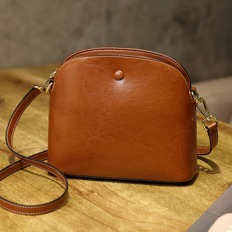 Niche Female Leather One-shoulder Crossbody Bag GO Buy