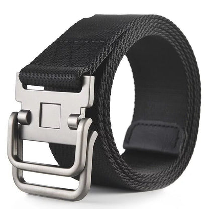 Men's Military Training Belt With Double Buckle Canvas GO Buy