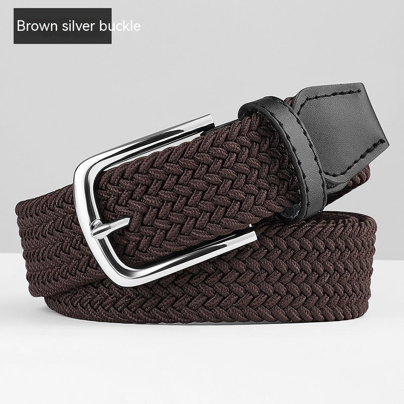 Woven Leather Belt Men's Pant Women's Jeans GO Buy