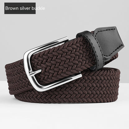 Woven Leather Belt Men's Pant Women's Jeans GO Buy