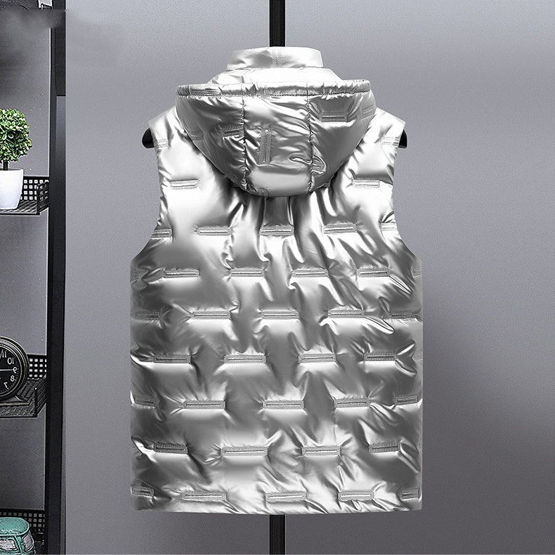 Men's Glossy Down Cotton Thermal Vest GO buy