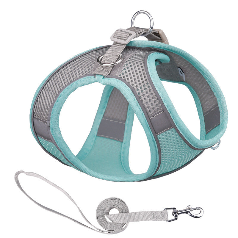 Vest-style Pet Harness Reflective Breathable Dog Hand Holding Rope Leash GO Buy