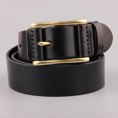 Brass Buckle Men's Belt Casual Denim GO Buy