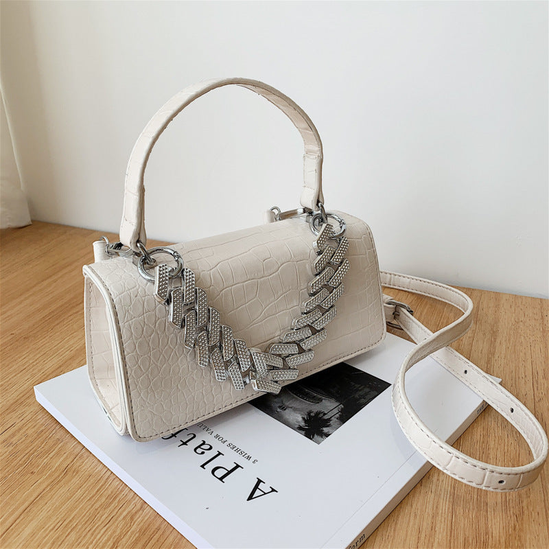 One Shoulder Messenger Portable Stone Pattern Small Square Bag GO Buy