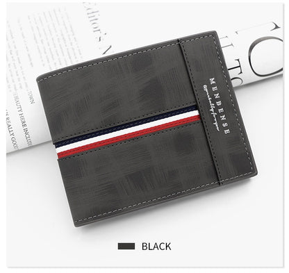 Large Capacity Tri-fold Bag Coin Bag Card Slots ID Card Wallet GO Buy