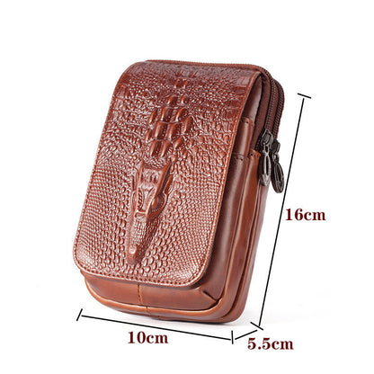 Leather Men's Mobile Phone Pockets Vertical Multi-function GO Buy