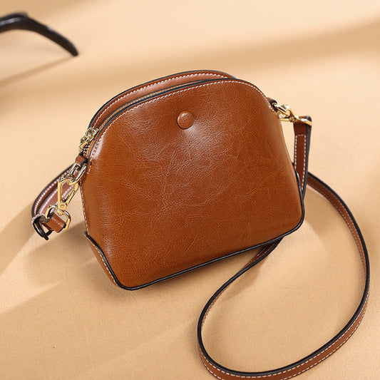 Niche Female Leather One-shoulder Crossbody Bag GO Buy