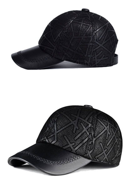Leather Hat Fallwinter Baseball Cap Unisex Casual Sheepskin Peaked Cap Thin Outdoor Youth Gobuy Fashion