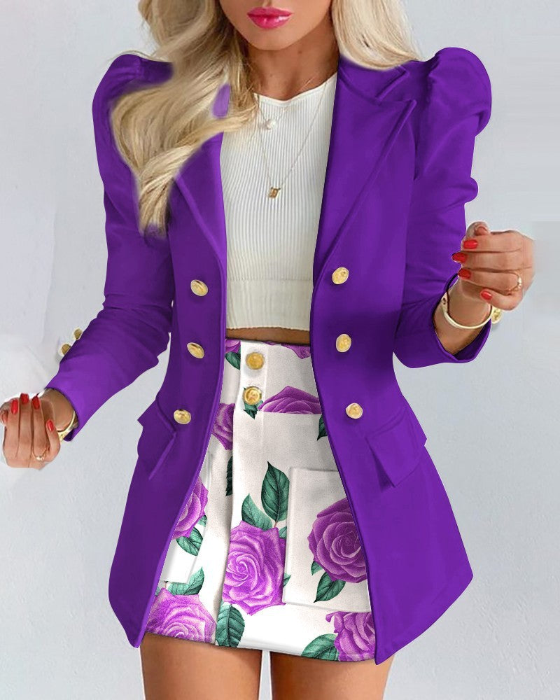 Fashion Solid Color Casual Suits Women's GO buy