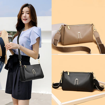 Women's Fashion Large Capacity First Layer Cowhide Messenger Bag GO Buy