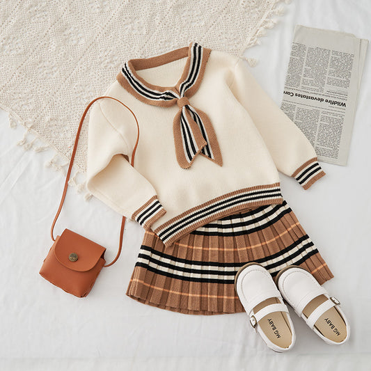 Girls' College Style Princess Sweater Suit GO buy