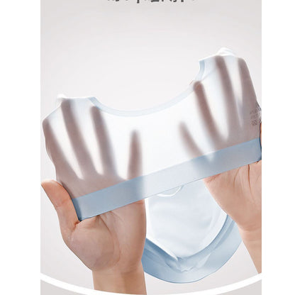 Summer Ultra Thin Ice Silk Seamless Underwear Women's Thin Shoulder Strap Strap Underwear Thin Breathable Ice Silk Beauty Back Sleep Bra GO buy
