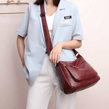 High Quality Soft Faced Large Capacity Women's One Shoulder Messenger Bag GO Buy