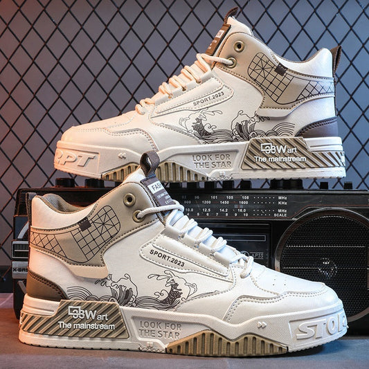Men's Shoes Increased Easy Wear Borad Shoe Summer Casual Sports High-top Trendy Shoes Gobuy Fashion