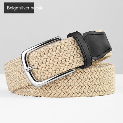 Woven Leather Belt Men's Pant Women's Jeans GO Buy