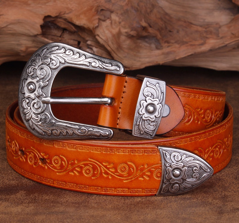 Jeans Belt Head Layer Cowhide Belt GO Buy