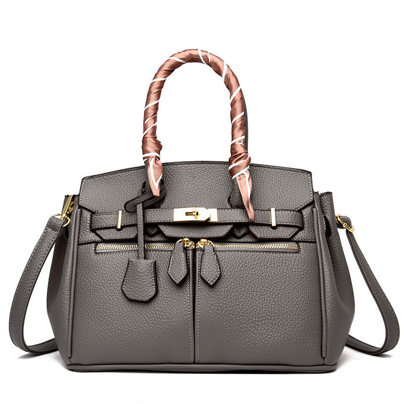 Silk Scarf Portable Platinum Pure Color Simple One-shoulder Messenger Bag GO Buy