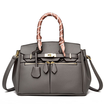 Silk Scarf Portable Platinum Pure Color Simple One-shoulder Messenger Bag GO Buy
