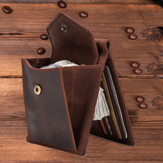 Retro Crazy Horse Cowhide Multifunctional Card Bag GO Buy