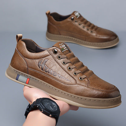 New Breathable All-matching Casual Men's Leather Shoes Gobuy Fashion