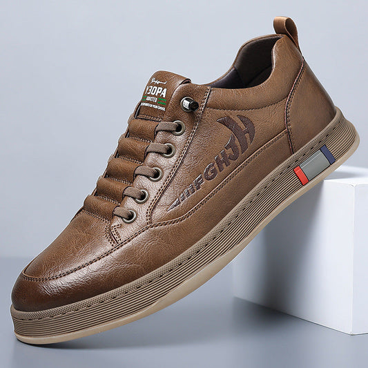 New Breathable All-matching Casual Men's Leather Shoes Gobuy Fashion
