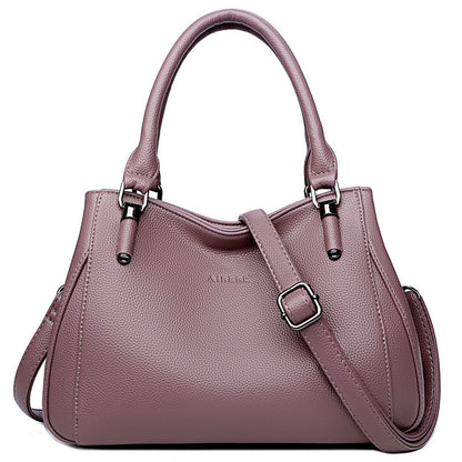 Simple Casual Soft Leather Crossbody Shoulder Bag GO Buy