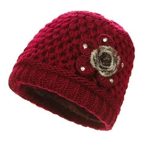 Middle-aged And Elderly Mother's Knitted Wool Hat In Winter GO buy
