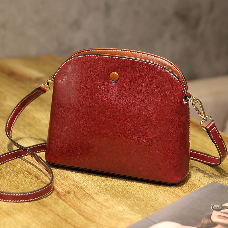 Niche Female Leather One-shoulder Crossbody Bag GO Buy