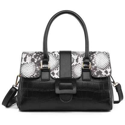 Business Commuter All-match Stone Pattern One-shoulder Handbag GO Buy