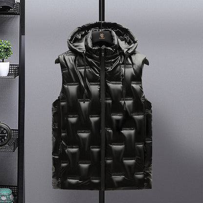 Men's Glossy Down Cotton Thermal Vest GO buy